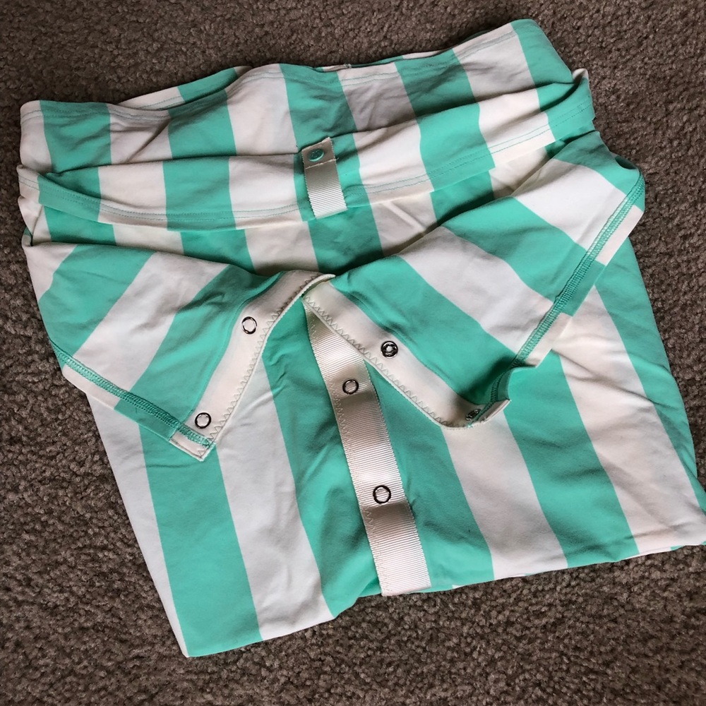 Lululemon vinyasa scarf in teal stripe